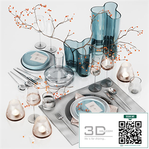 Table setting with rowan