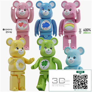 Bearbrick / Care bear / Set