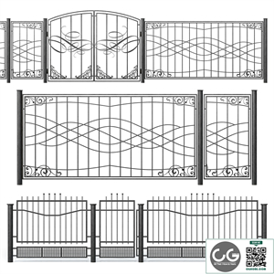 Wrought iron fences - Set 2