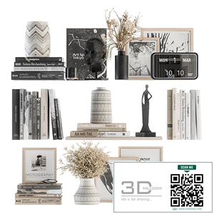 Decorative Set on Shelves and Decor objects - Set 06