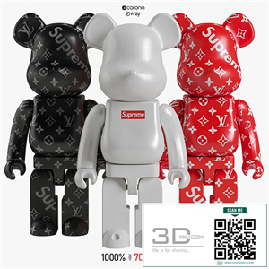 Bearbrick / Supreme / Set