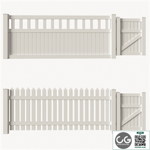 Set of PVC fences + wicket