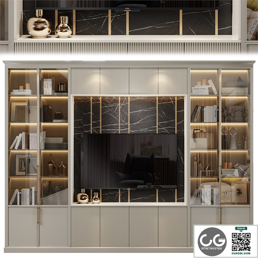 Neoclassical TV wall 008