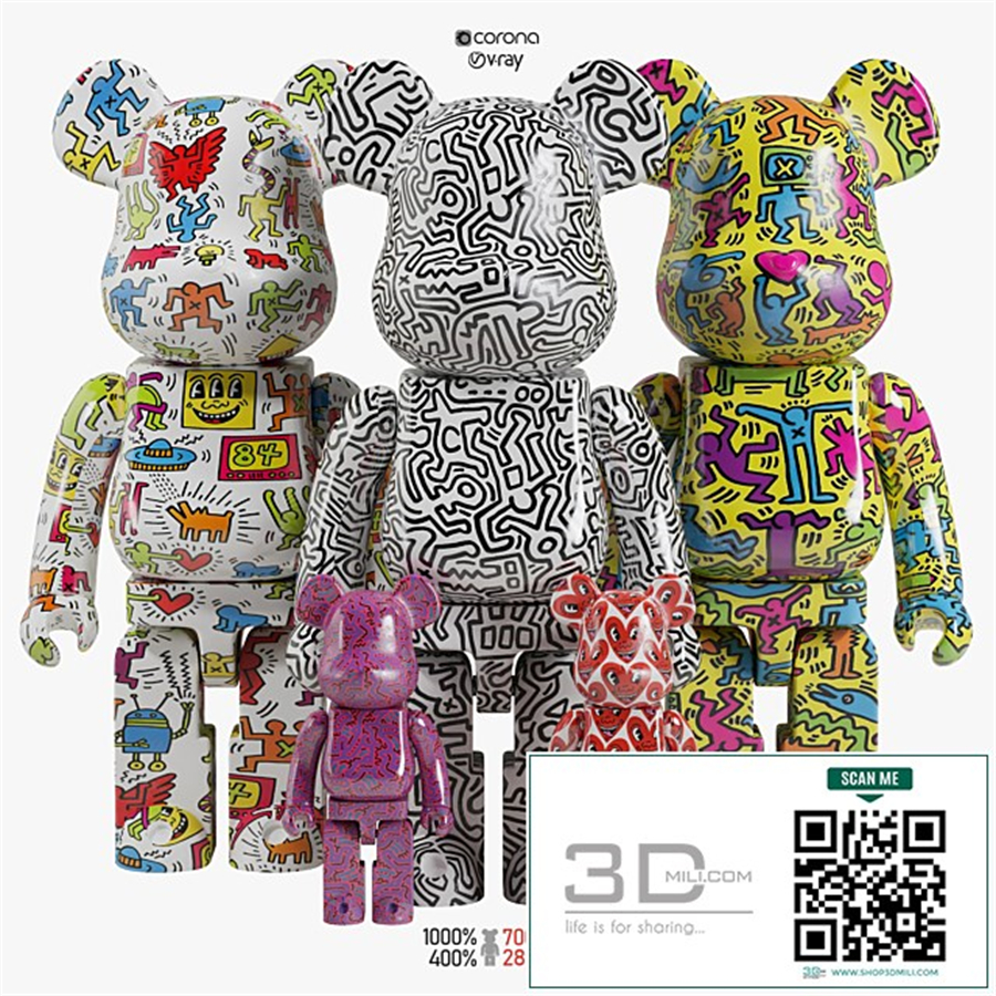 Bearbrick / Keith Haring