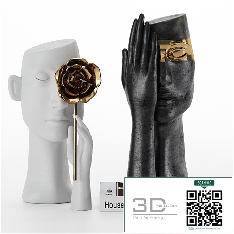 One eye face vases