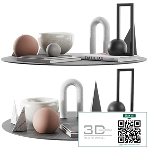 living geometric figure decor set 00