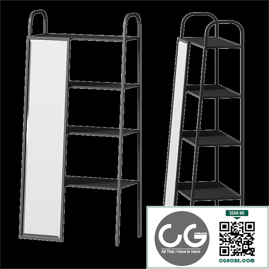 Shelves & Standing Mirror by Clear Home Design