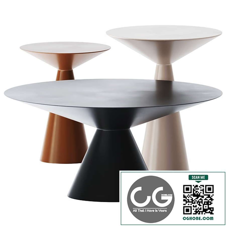 Metal Round Coffee Tables LOLA by HMD Interiors