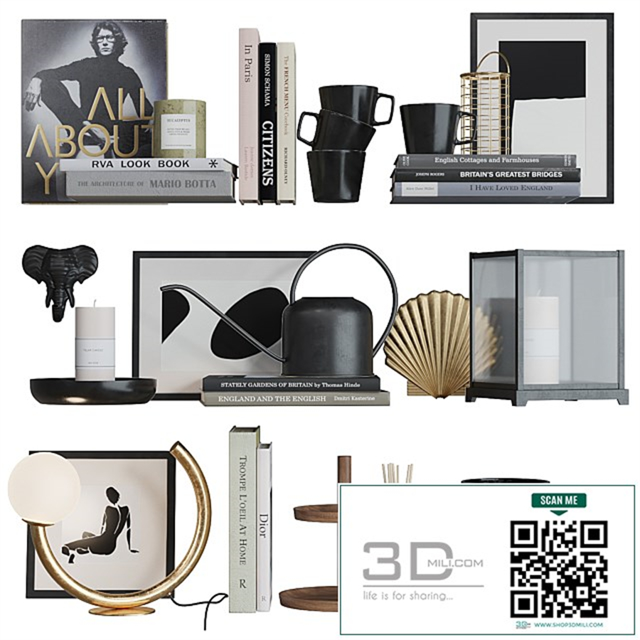 Decor shelf set 12