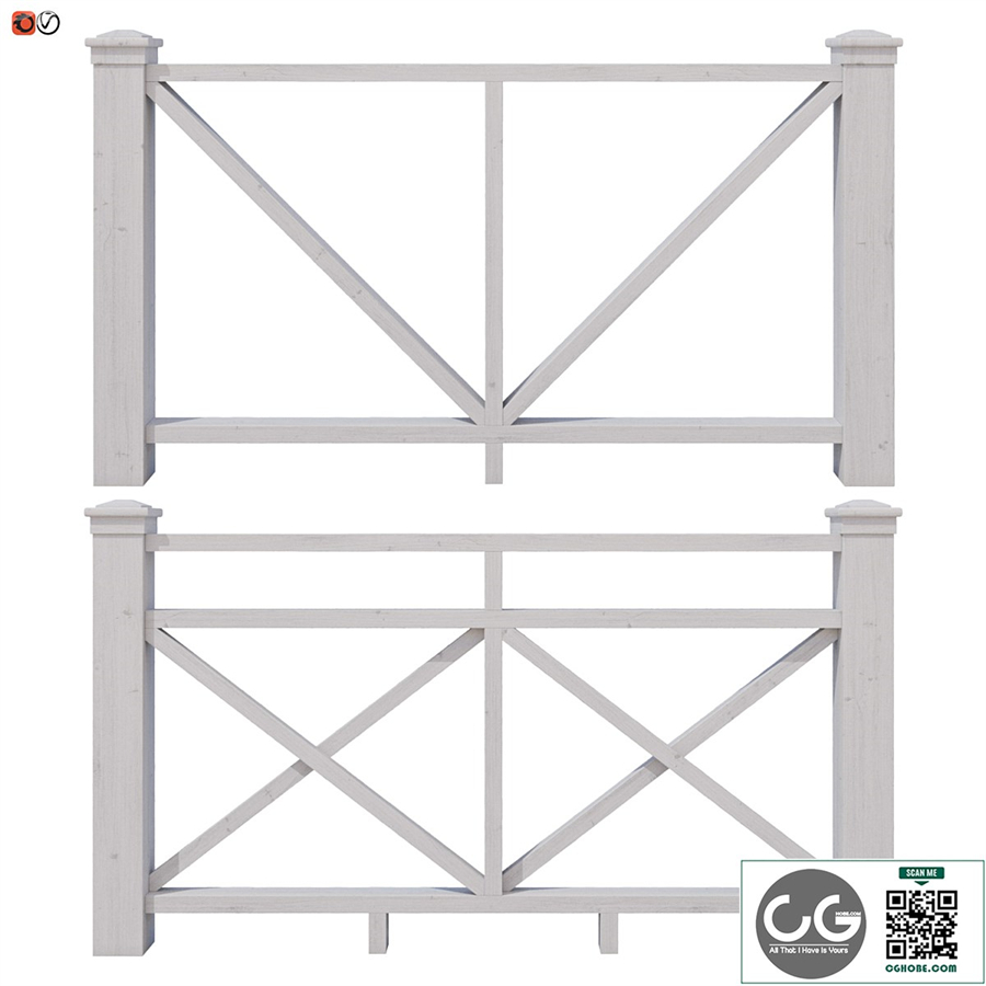 Set of handrails and terrace railing 6