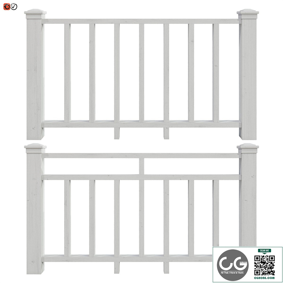 Set of handrails and terrace railing 8