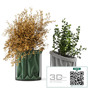 Indoor Plants In Vase with fabric cover - Set 102