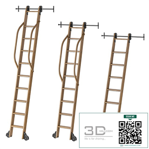 Custom Service Hardware Rolling Library Ladder