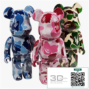 Bearbrick / Bape ABC Camo