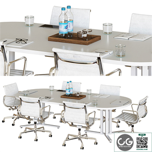 white conference table
