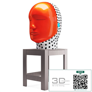 Jun Kaneko Head Sculpture