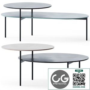 Coffee Table Tavolino KIN-c and KIN-o by Novamobili
