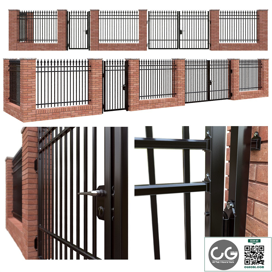 Iron fence set - classic