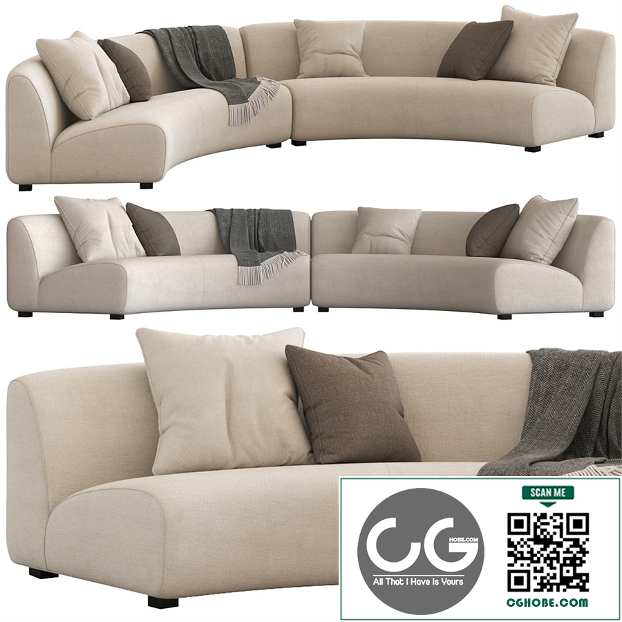 Coco Republic Adele Curved Modular Sofa