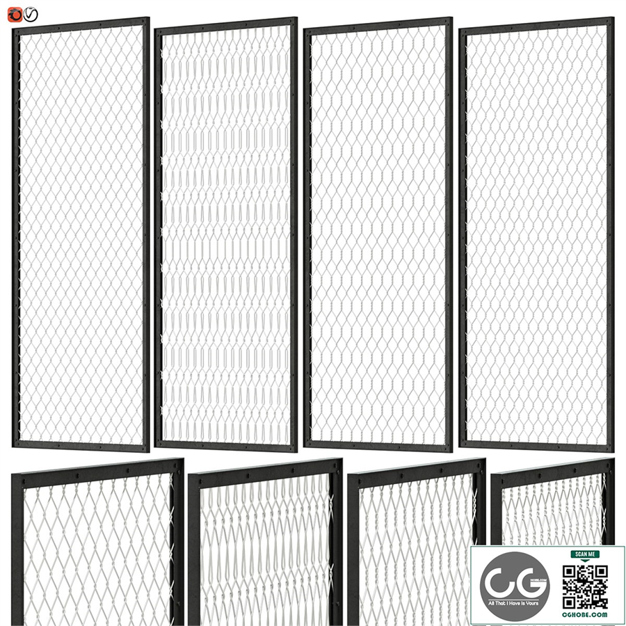 Set of decorative panels in the Loft style 01