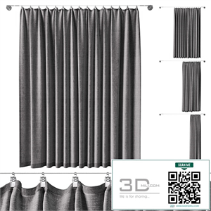 Curtains pinned by clamps & curtain wire, 500 cm stainless steel Ikea DIGNITET