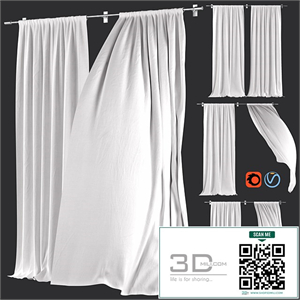 Curtains 134 | White Linen | Wind
