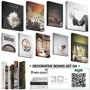 037_Decorative books set 04 Asia & Interior 00