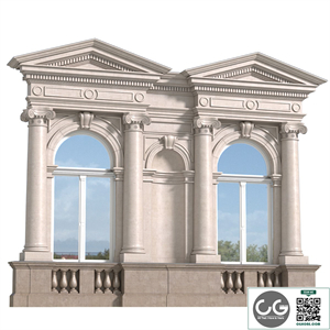 Classic facade with pediment