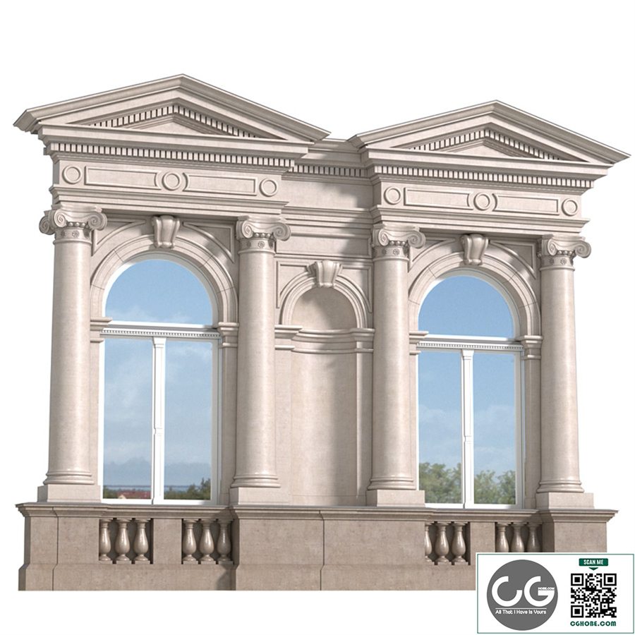 Classic facade with pediment
