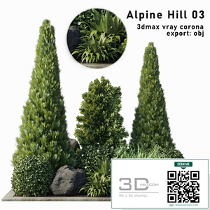 Alpine Hill 03 Rectangular garden