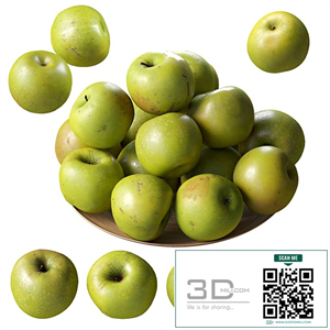 Granny Smith Apples. 4 models