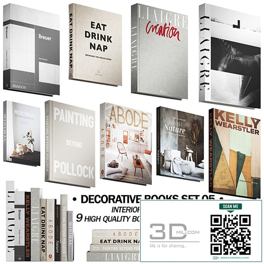 046_Decorative books set 05 neutral 02