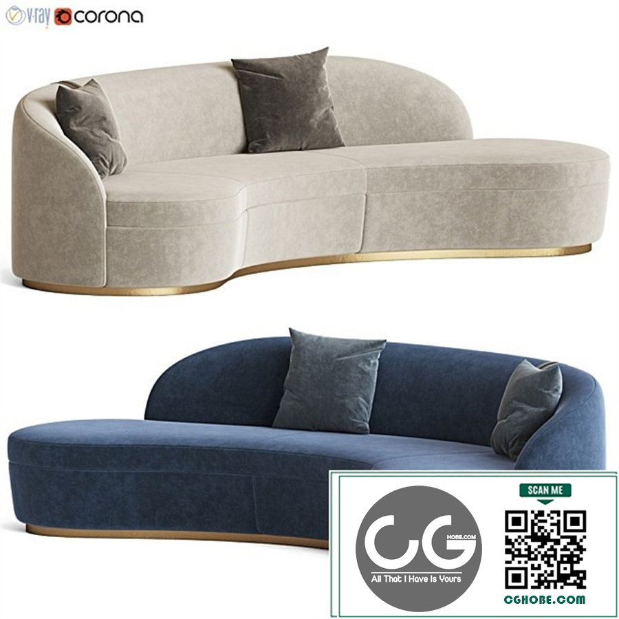 Otium Curved Sofa Capital Collection