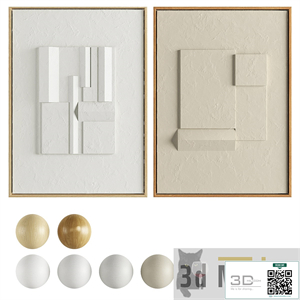 Iolastudios - Plaster Painted Relief Artwork 04
