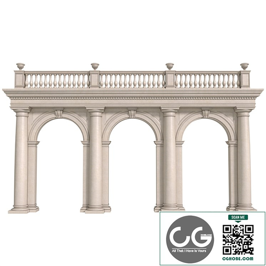 Arched doorway.Arcade