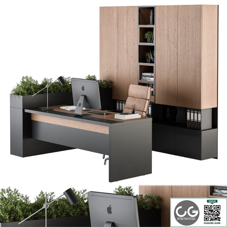Office Furniture L Type wardrobe - Manager Set 32
