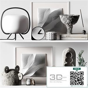 Decorative Set 017 with reliefs and olyve