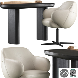 Writing desk Miniforms Jumbo and chair Cattelan Italia Bombe X