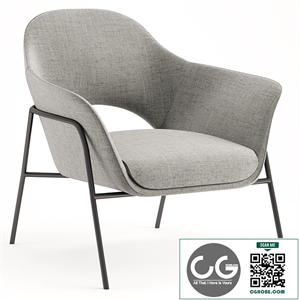 vittoria metal leg occasional chair