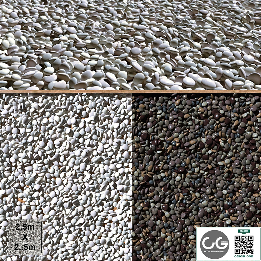 DARK AND LIGHT PEBBLES