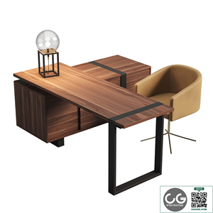 Working table CHICAGO + chair HAIA by LASKASAS
