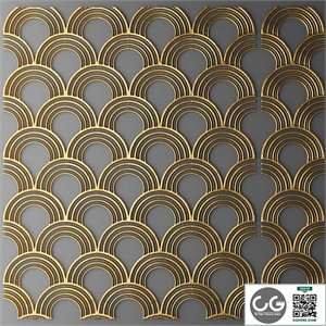 3D panel, futurism. Grille.