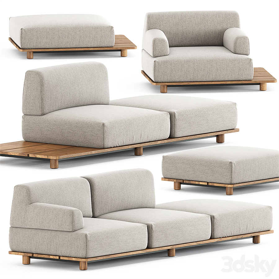 Palco sofa module set 1 by Kristalia
