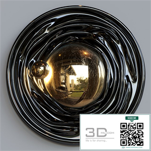 Light sculpture Vargov Design - Black gold (wall)