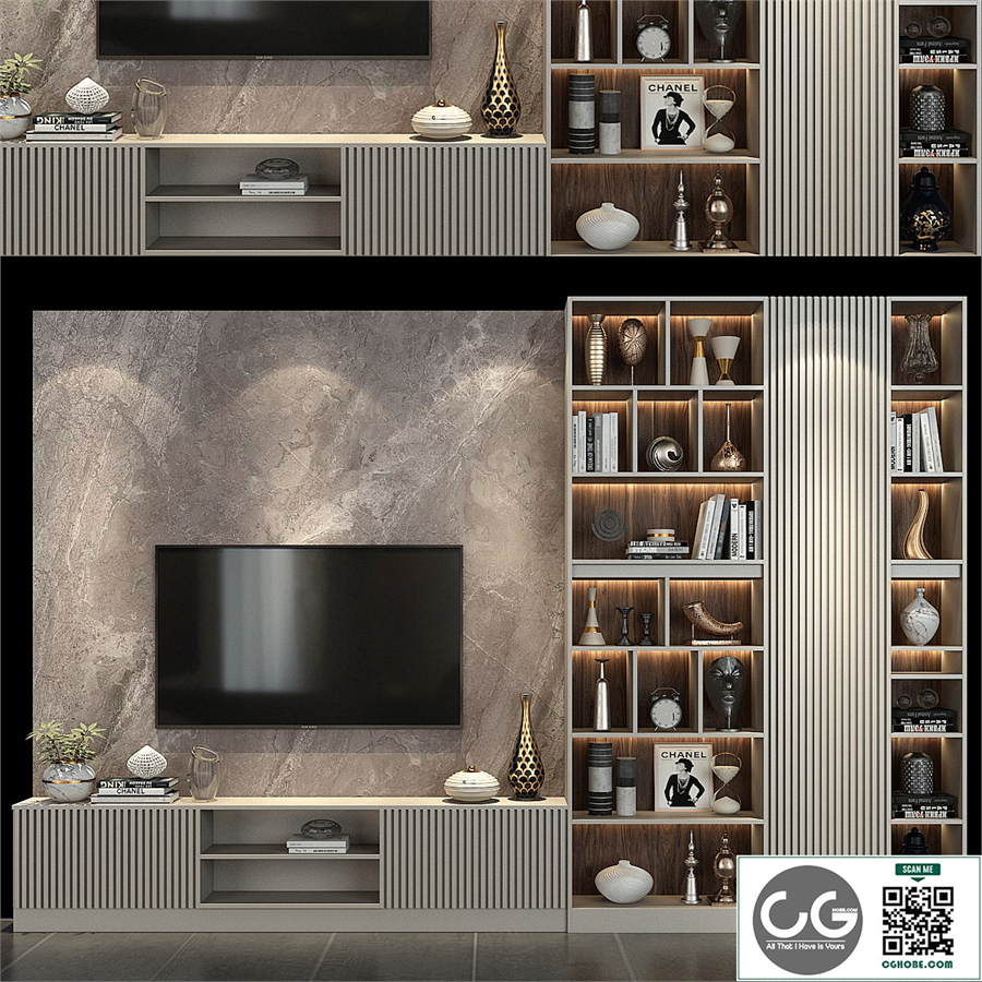 TV wall set 266