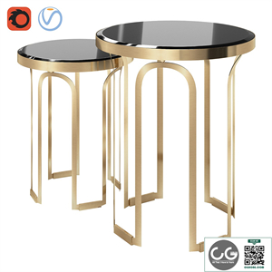 Gold Castle Tower Side Table