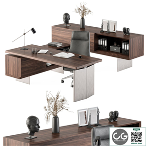 Boss Desk Wood and Steel - Office Furniture 235