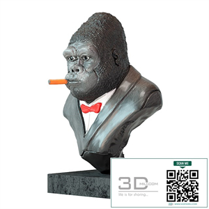 Deco object smoking gorilla