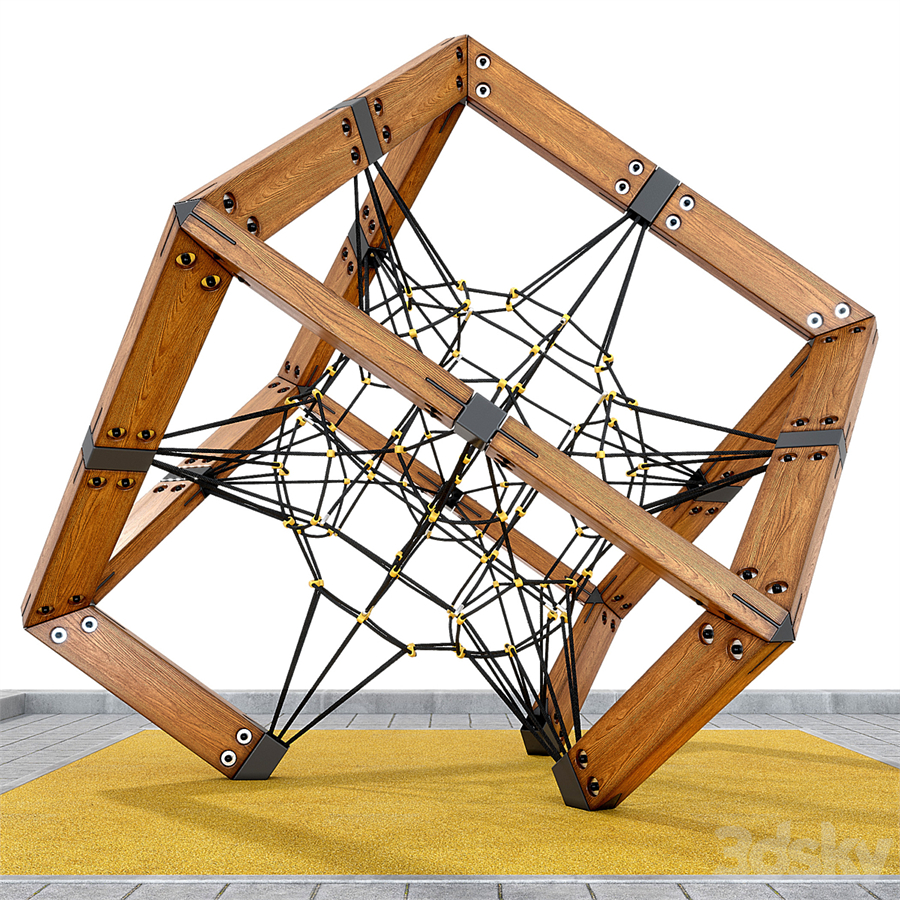 Children's play rope complex Cube. Playground
