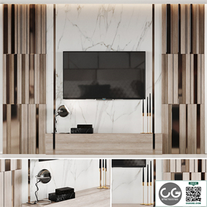 Wall panel with TV